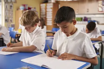 Children sitting the 11+ exam